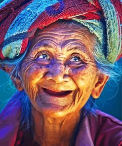 Happy Old Laughing Lady Diamond Paintings