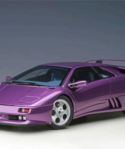 Purple Lamborghini Diablo Diamond Paintings