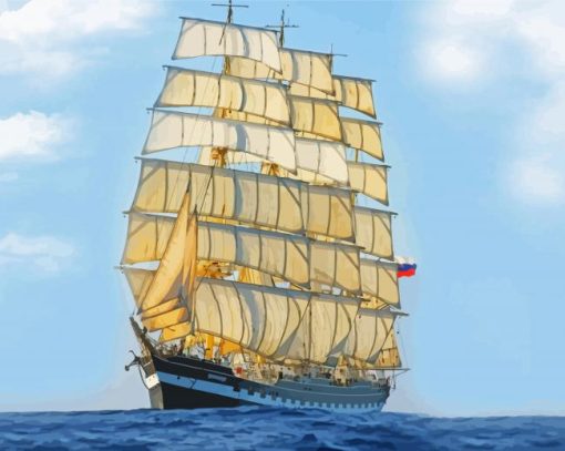 Rigged Ship Diamond Paintings