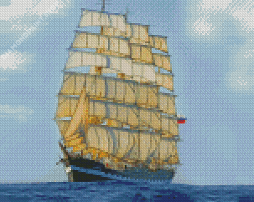 Rigged Ship Diamond Paintings