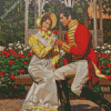 Romantic Couple In The Garden Art Diamond Paintings