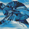 Abstract Blue Turtle Diamond Paintings