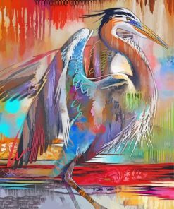 Abstract Heron Bird Animal Diamond Painting