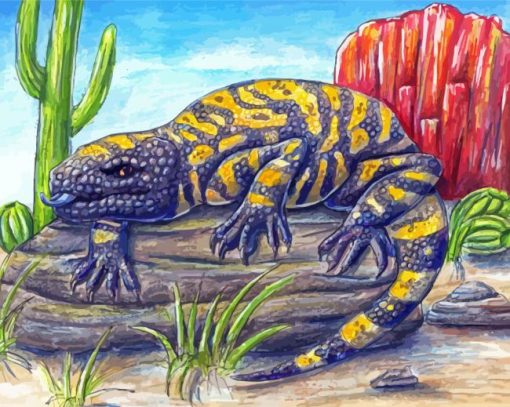 Aesthetic Gila Monster Diamond Paintings