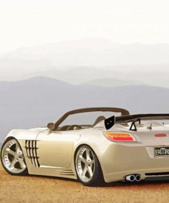 Beige Saturn Sky Car Diamond Paitntings