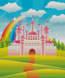 Cartoon Rainbow Castle Diamond Paintings