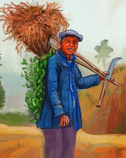 Chinese Farmer Diamond Paintings