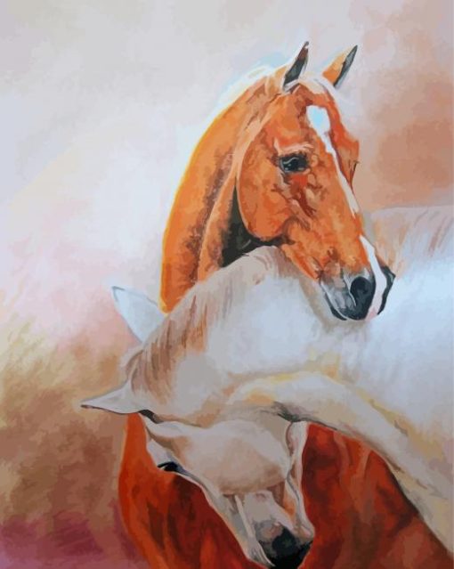 Couple Horses Art Diamond Paintings