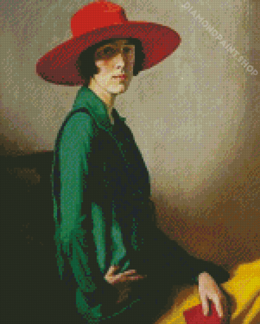 Girl In Red Hat Diamond Paintings