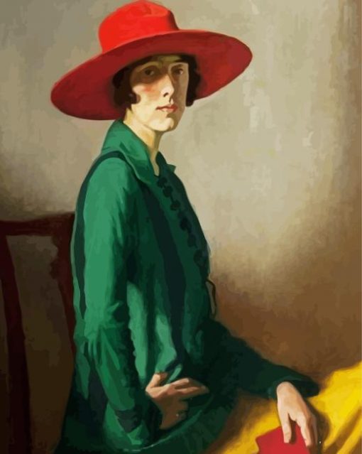 Girl In Red Hat Diamond Paintings