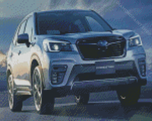 Grey Subaru Forester Car Diamond Paintings