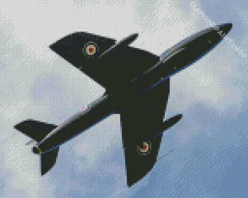 Hawker Hunter Aircraft Diamond Painting