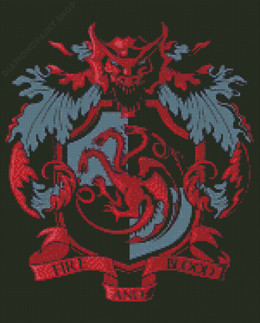 House Targaryen Fire And Blood Logo Diamond Paintings