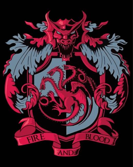 House Targaryen Fire And Blood Logo Diamond Paintings