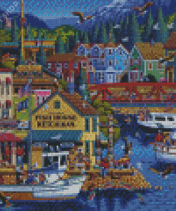 Ketchikan Building Art Diamond Paintings