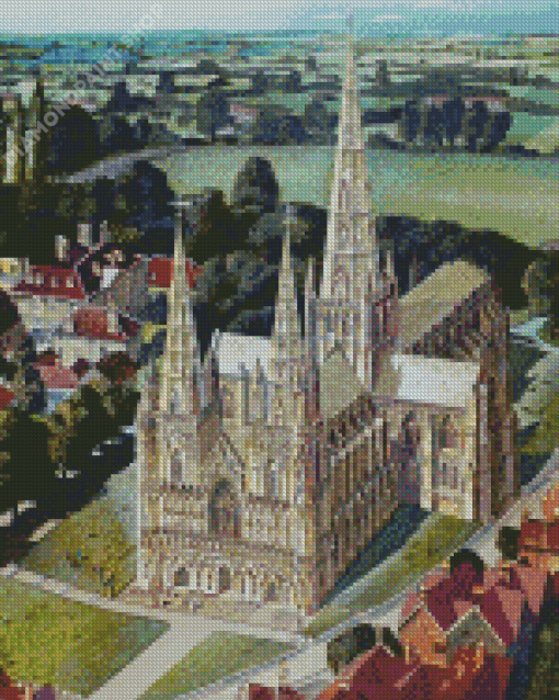 Lichfield Cathedral Building Art Diamond Paintings