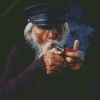 Old Man Sailor Smoking Diamond Paintings