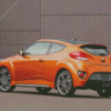 Orange Hyundai Veloster Diamond Paintings