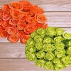 Orange And Green Flowers Bouquets Diamond Paintings