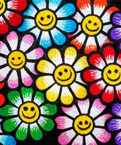 Rainbow Happy Flowers Diamond Paintings