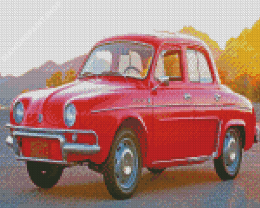 Red Renault Car Diamond Painting