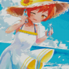 Rin Hoshizora In Beach Diamond Paintings