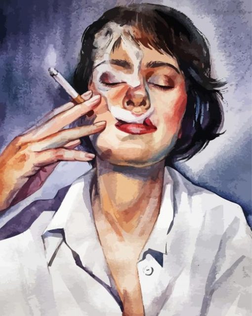 Smoke Girl Diamond Paintings