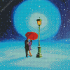 Snow Date At Night Diamond Painting