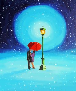 Snow Date At Night Diamond Painting