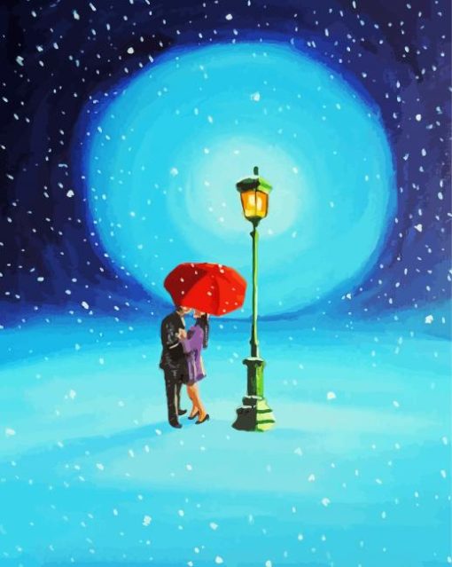 Snow Date At Night Diamond Painting