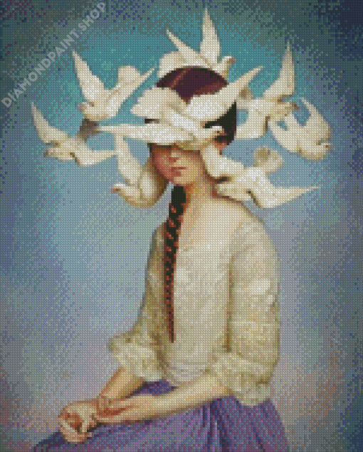 The Birds Girl Diamond Painting