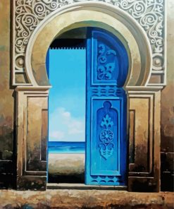 Traditional Door To The Sea Diamond Painting