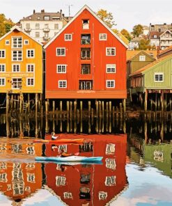 Trondheim Houses Diamond Painting