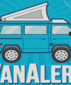 Vanagon Illustration Diamond Painting