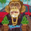 Wealthy Monkey Animal Art Diamond Paintings