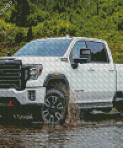 White Truck Diamond Paintings