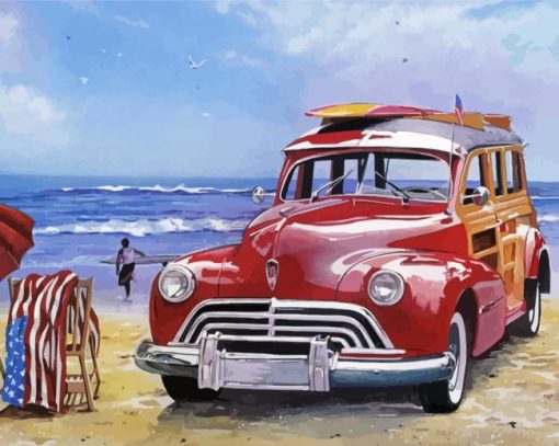 Woodie Car Diamond Paintings