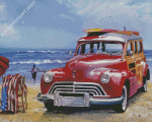 Woodie Car Diamond Paintings