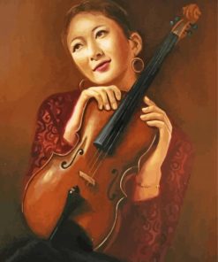 Aesthetic Girl With Violin Diamond Paintings