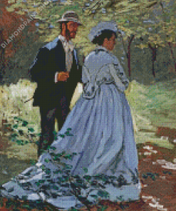 Aesthetic Impressionism Couple Illustration Diamond Paintings