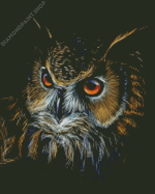 Aesthetic Long Eared Owl Diamond Painting