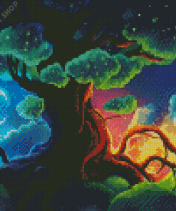 Aesthetic Tree Night And Day Diamond Painting