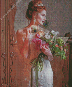 Aesthetic Vintage Wedding Bride Diamond Painting