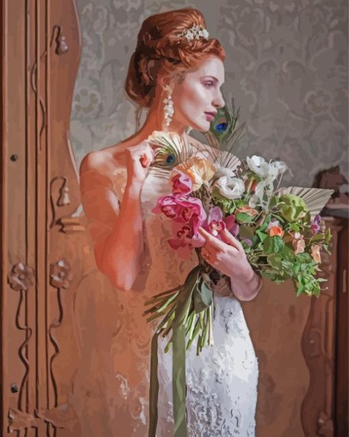 Aesthetic Vintage Wedding Bride Diamond Painting