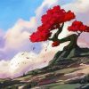 Aesthetic Red Tree Art Diamond Painting