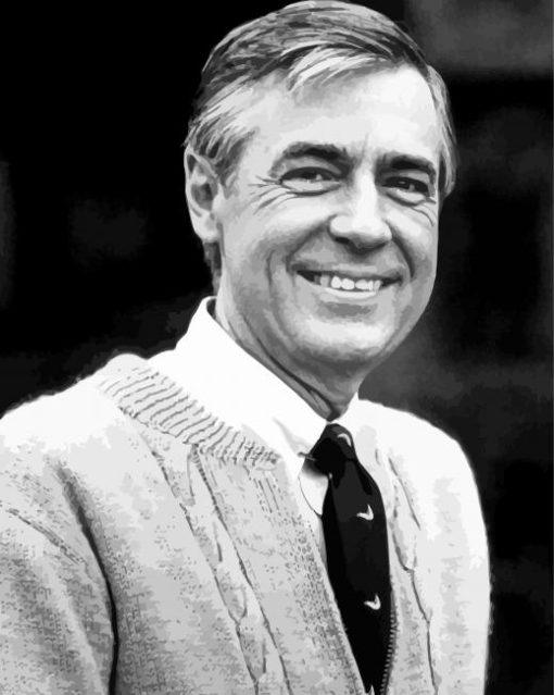 Black And White Mr. Rogers Diamond Paitntings