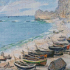 Claude Monet Boats Beach Diamond Painting