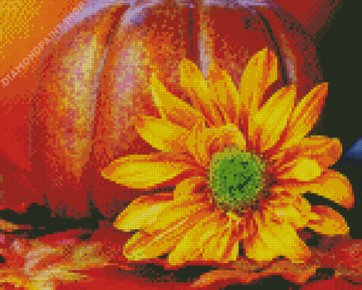 Cool Fall Pumpkin Scene Diamond Paintings