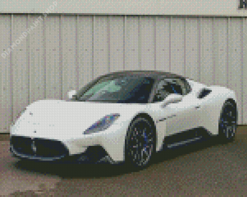 Cool Pearl White MC20 Maserati Diamond Paintings