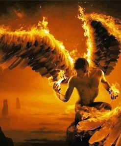 Fire Male Angel Diamond Painting